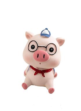 治愈系小猪摆件ins创意可爱小物件办公桌面生日蛋糕装饰品礼物女