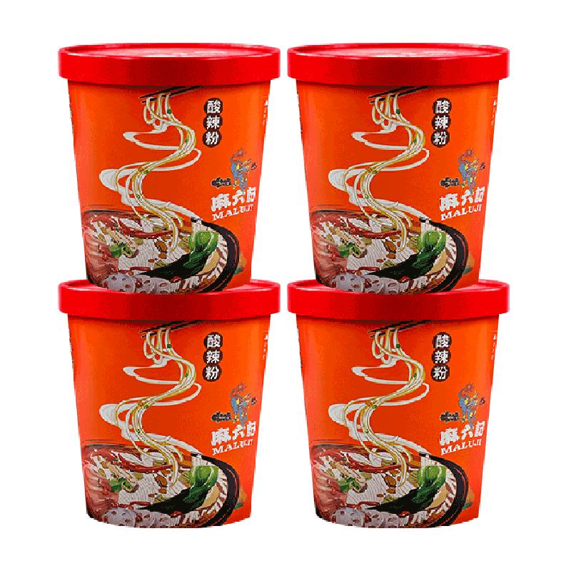 麻六记冲泡方便酸辣粉256g×4桶