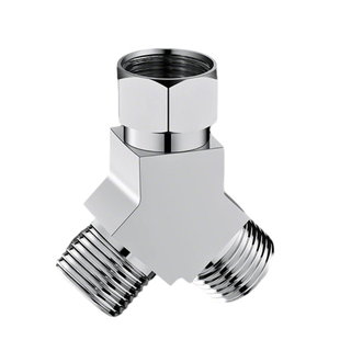 铜洗衣机一进二出水龙头进水管一分二接头三通分水阀分流器转角阀