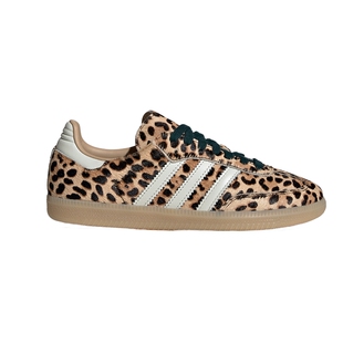 adidas阿迪达斯三叶草豹纹T头鞋2026春女SAMBA OG德训鞋 KI6674