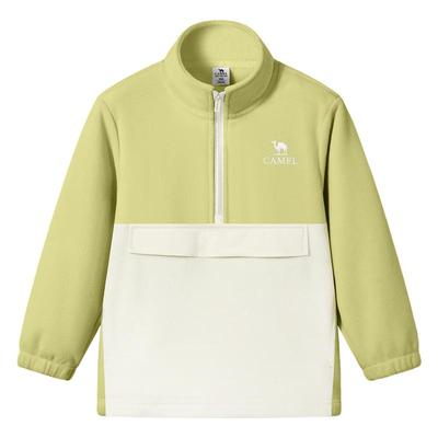 骆驼儿童摇粒绒卫衣外套2025新款秋保暖上衣加绒立领男童抓绒衣