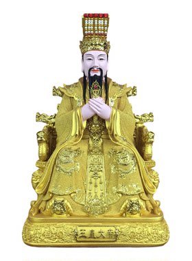 玉帝王母神像沙金玉皇大帝王母娘娘神像瑶池金母彩绘树脂佛像