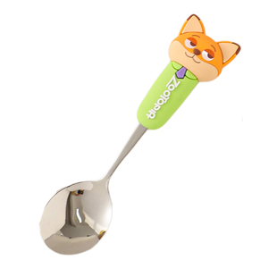 舍里可爱304不锈钢叉勺儿童吃饭勺子家用创意叉子汤匙调羹酸奶勺