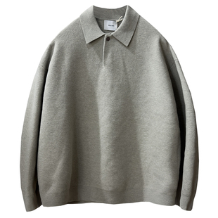 极简主义薄款翻领纯色细线针织衫男款毛衣内搭高端休闲设计感上衣