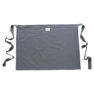 5506复古格纹围裙套装纯棉厨房男女通用绑带式工作服半身围腰罩袖