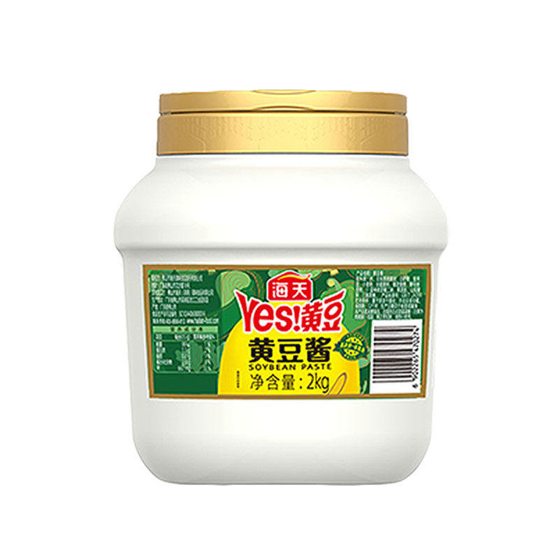 海天YES黄豆酱2kg大桶装整箱批发