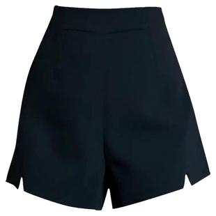 2024春夏季西装短裤女高腰a字宽松阔腿休闲外穿开叉设计感短裤子