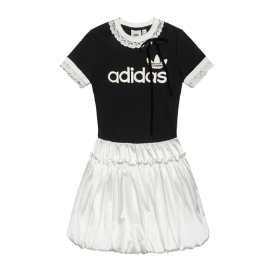 Adidas/三叶草 Remake 芭蕾风蕾丝蝴蝶结花苞连衣裙 女 ENCOMPASS