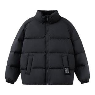 巴拉巴拉男童羽绒服宝宝轻薄外套儿童黑色立领上衣2025冬装童装潮