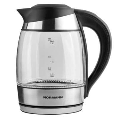 NORMANN电热水壶家用烧水壶玻璃壶2200W大功率1.8L容量可视玻璃