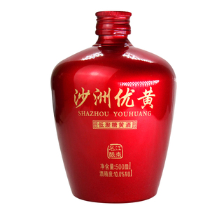 沙洲优黄低聚糖黄酒500ml*6瓶装/整箱沙优六年陈酿五星小红坛黄酒