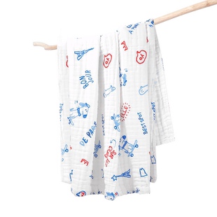 ELLE BABY婴儿纱布浴巾儿童斗篷纯棉初生新生儿宝宝a类棉纱4层6层