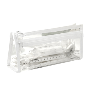 【带进考场！】透明考试笔袋高颜值ins风2025新款中考高考专用双层文具盒小学生初中生女孩男孩大容量铅笔盒