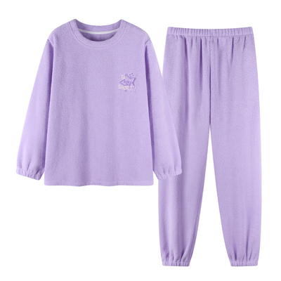 法兰绒中年爸爸加大码两件套妈妈