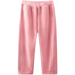 MQD童装女大童加绒运动裤2025冬装新款儿童长裤宝宝加厚保暖裤子