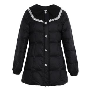 大码女装冬加厚黑色显瘦棉衣200斤胖MM百搭减龄轻奢棉服外套保暖