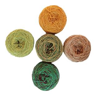 秋娘刺子绣手染线段染彩色棉线纯棉细线手工刺绣diy线团植物染