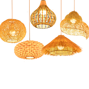 简约鸟巢房子手工编织创意东南亚农家乐特色餐厅民宿客栈藤艺吊灯