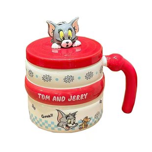 正版猫和老鼠马克杯卡通家用情侣水杯对杯礼盒陶瓷杯子女生日礼物