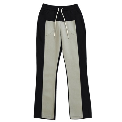 Octopusl美式直筒拼接微喇长裤