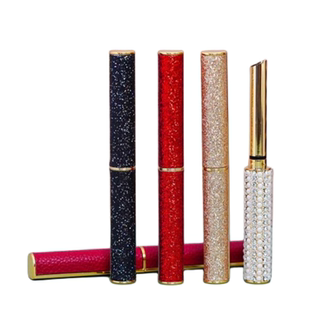 diy自制手工精油口红小细跟直灌斜口仿皮细管润唇膏空管无需模具