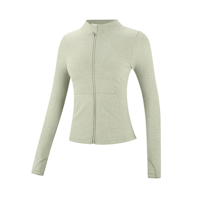 VfU一体织瑜伽服上衣长袖运动外套跑步健身服女秋冬拉链外套集合