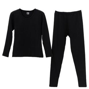 格凯服饰女士舒绒棉水柔棉圆领秋衣秋裤套装加厚不加绒保暖内衣