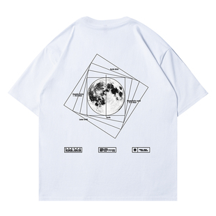 350g纯棉短袖t恤男夏季2026新款青少年白色宽松半袖全棉衣服男款