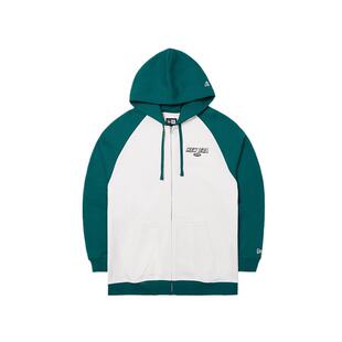 24新款NewEra纽亦华情侣外套男女拼色针织开衫连帽卫衣14187452