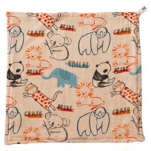 动物园纯棉a类六层纱布成人套装方巾毛巾全棉吸水洗脸小毛巾面巾