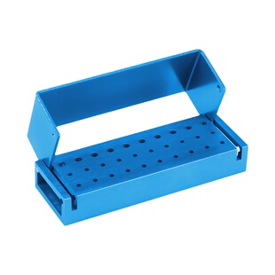 30孔高低速车针架 牙科车针收纳盒 口腔车针盒带尺多用可高温消毒