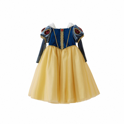 Domikids女童白雪公主裙秋冬生日礼服蓬蓬纱裙迪斯尼儿童连衣裙