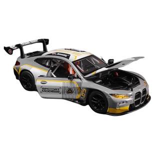 彩珀CCA合金汽车模型1:24宝马BMW M4 GT3名跑车声光玩具送礼品袋