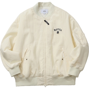【蔡徐坤同款】nautica白帆 宽松双唇袋棒球棉服厚外套棉服JW5326