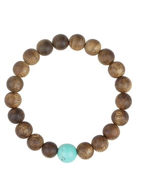 天然奇楠沉香男款手串绿松檀木质