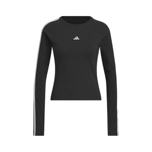 adidas阿迪达斯三条纹舞动系列运动上衣2026春女长袖T恤 KS0030