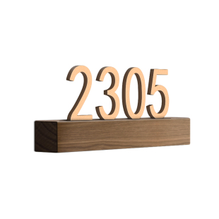 胡桃木高档门牌号高级感家用入户门装饰定制号码牌欢迎回家门口装饰轻奢创意订制标识牌住宅包厢棋牌室仪式感