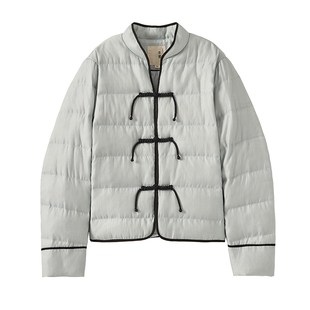 【闪购价】生姜东方美学生活白鸭绒中式羽绒服短款外套11144301A