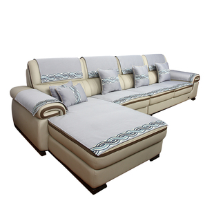 夏季皮沙发专用沙发垫防滑坐垫四季通用简约现代轻奢高端沙发套罩