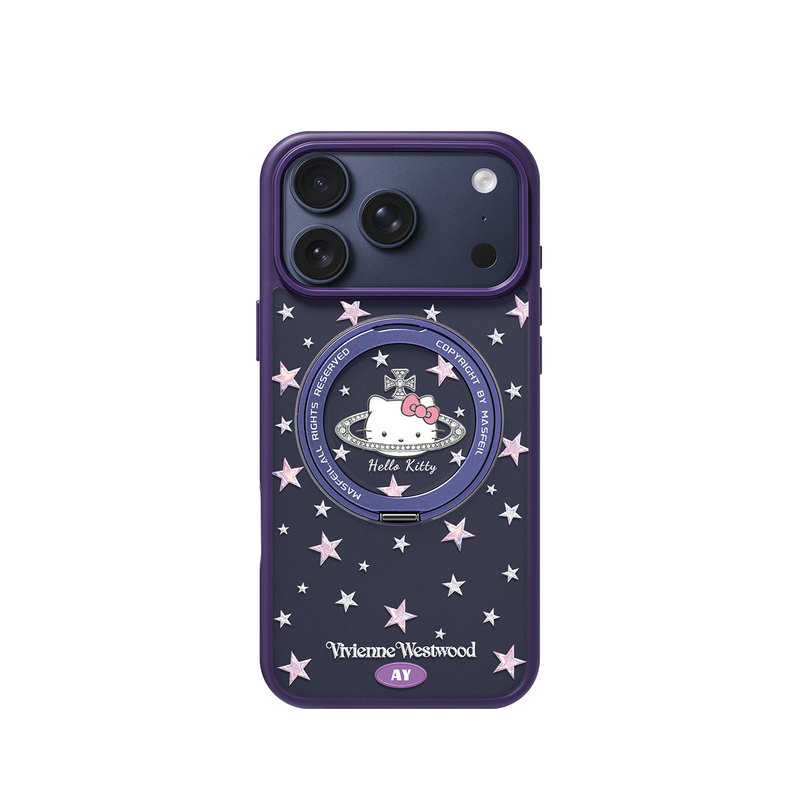 ANGYING × 凯蒂土星适用苹果17promax手机壳iPhone16pro新款带支架ip13全包Fo5磁吸支点ip15套14高级好看
