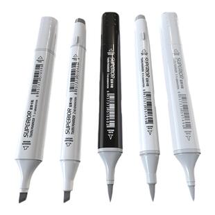 富莱卡勒马克笔灰色系灰色美术专用速写一代二代三代四代五代富来软头冷灰黑白灰cg碳灰高级灰艺考联考灰