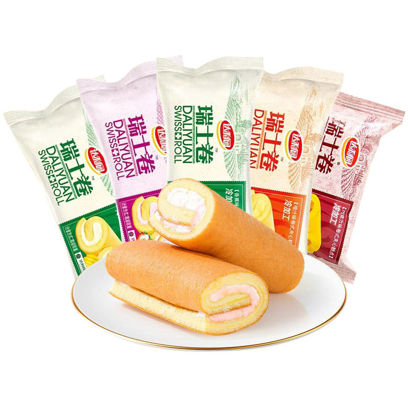 达利园瑞士卷蛋糕夹心面包零食休闲小吃解馋夜宵充饥办公室整箱