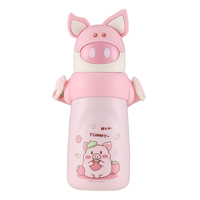 小比咔儿童保温杯高颜值吸管水杯