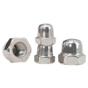 304/201不锈钢316盖型螺母装饰盖形螺丝帽大全细牙反牙圆球头盖帽