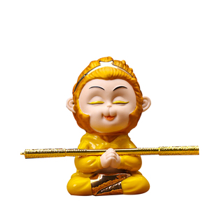 精品齐天大圣孙悟空摆件鱼缸造景小猴子可养茶宠陶瓷平安车载摆件