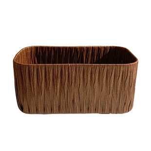 超好收纳~ins仿藤编收纳盒桌面化妆品面膜杂物筐家用客厅置物架