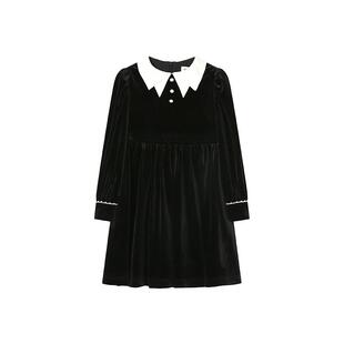 RBIGX瑞比克童装秋冬公主裙女童丝绒连衣裙小香风法式礼服裙