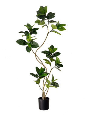 假绿植孟加拉榕室内高端轻奢落地盆栽大型仿生绿色植物摆件装饰树