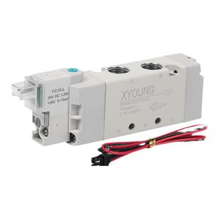 气复位高频电磁阀5V110两位五通换向阀5V110-06阀组HBA110控制阀