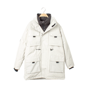 COCOTREE棵棵树男大童冬季户外防风防泼水宽松假两件中长款羽绒服